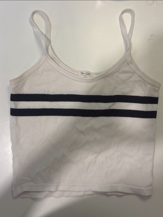 Brandy Melville Tops - Brandy Melville White Cami with Navy Stripes